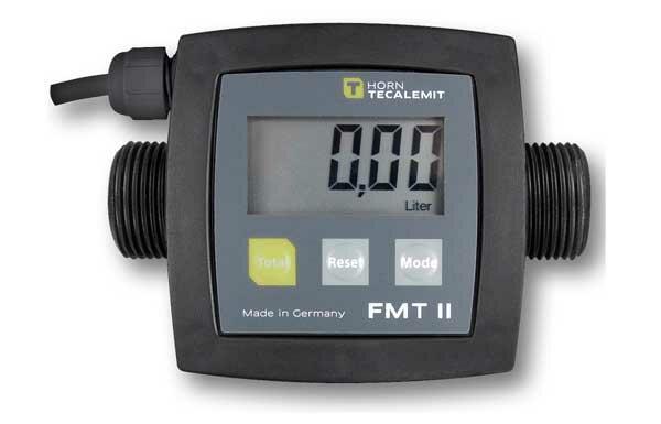 Débitmètre électronique FMT II avec émetteur impulsions à gauche